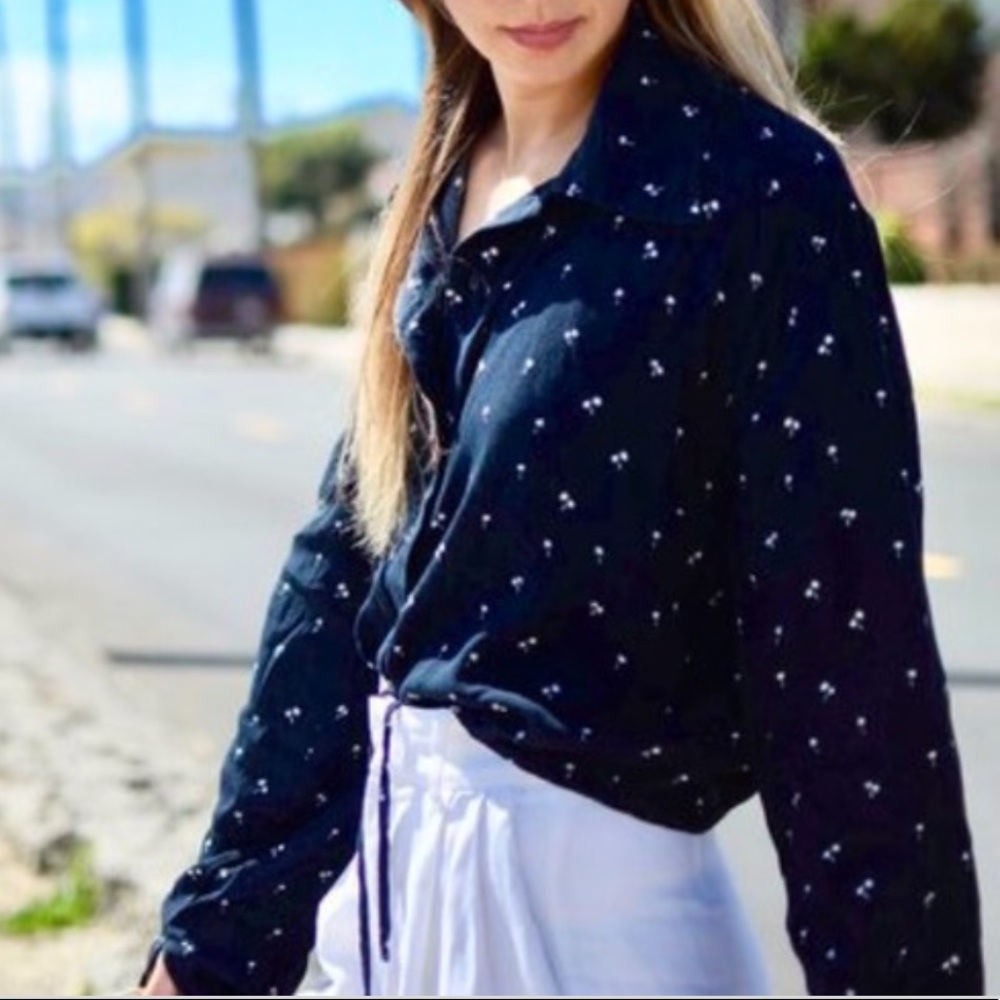 Brandy Melville palm tree blouse